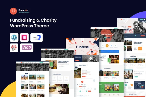 Donakion charity foundation WordPress theme preview
