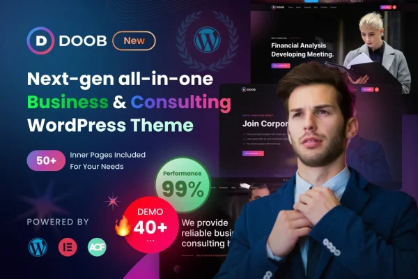 Doob business consulting WordPress theme preview