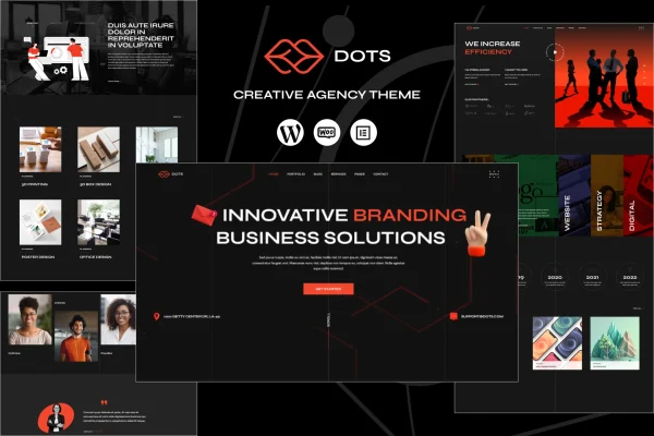 Dots creative agency WordPress theme preview