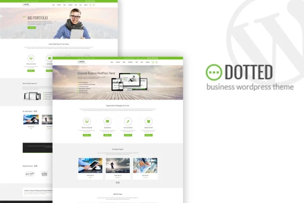 Dotted corporate multipurpose WordPress theme preview