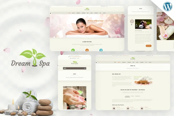 Dream Spa salon WordPress theme cover image