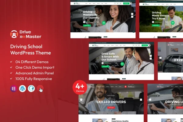 Drive Master driving school WordPress theme preview