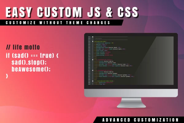 Easy Custom Js And Css (PRO) plugin banner for adding custom code in WordPress