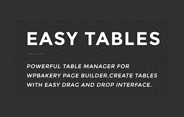 Easy Tables for WPBakery plugin banner