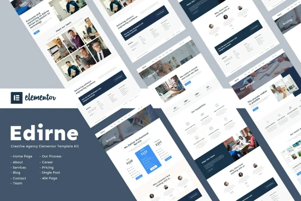 Edirne digital services Elementor template kit preview
