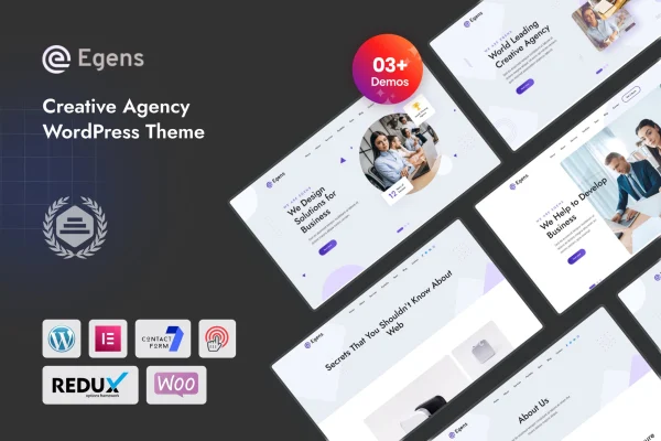 Egens creative agency WordPress theme preview