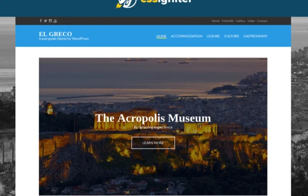 El Greco WordPress theme by CSSIgniter preview banner