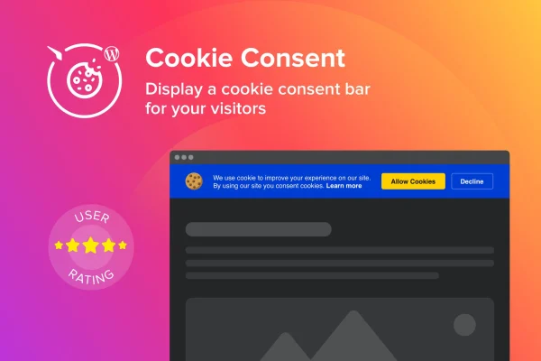 Elfsight Cookie Consent CC plugin banner showing a cookie notice