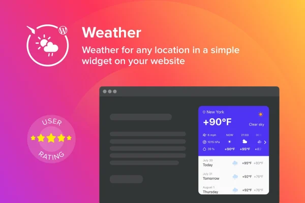 Elfsight Weather CC weather forecast widget banner