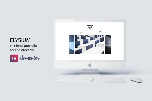 Elysium minimal WordPress portfolio theme preview