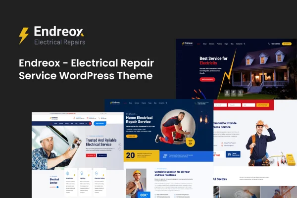 Endreox electrical repair WordPress theme cover image