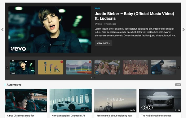 EnjoyTube Pro WordPress video theme preview