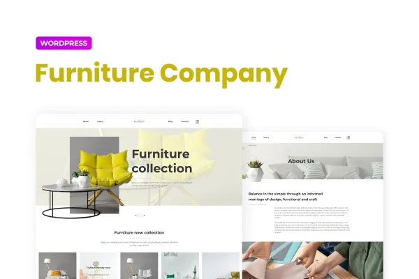 Enkel furniture company Elementor template kit cover image
