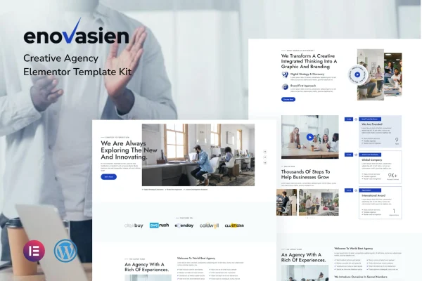 Enovasien creative agency Elementor template kit preview
