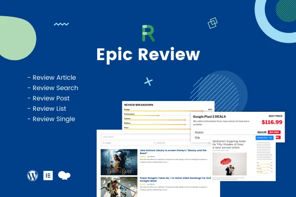 Epic Review WordPress plugin banner