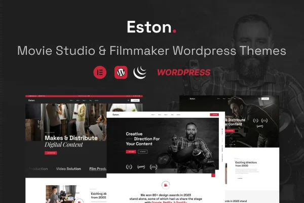 Eston movie studio and filmmaker WordPress theme preview