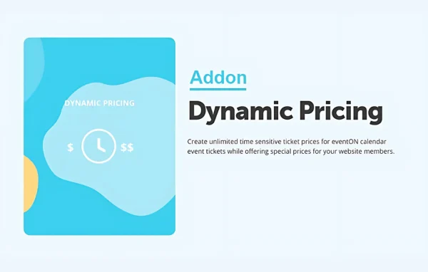 EventOn Dynamic Pricing add-on banner for the EventON event calendar
