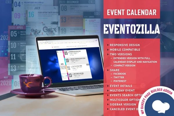 EventoZilla event calendar addon for WPBakery plugin banner