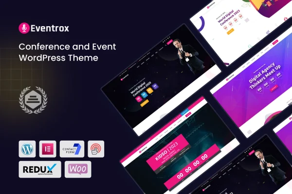 Eventrox conference and event WordPress theme preview