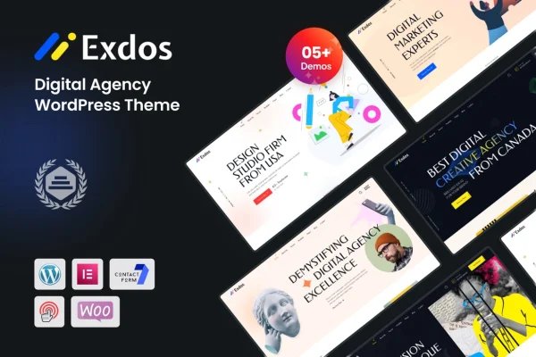 Exdos digital agency WordPress theme preview
