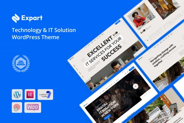 Expart technology and IT solution WordPress theme preview