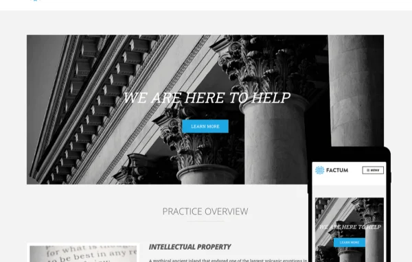 Factum WordPress theme for law firms and consultants preview