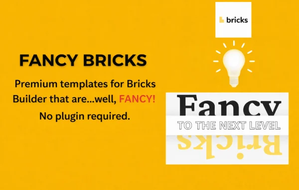 Fancy Bricks plugin banner showing grid and masonry layouts