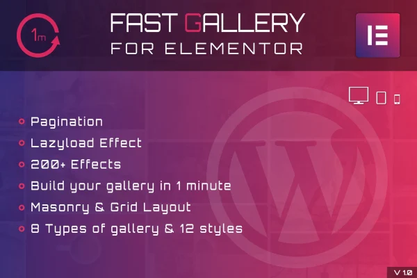 Fast Gallery for Elementor plugin banner