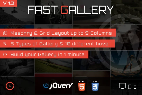 Fast Gallery WordPress plugin banner