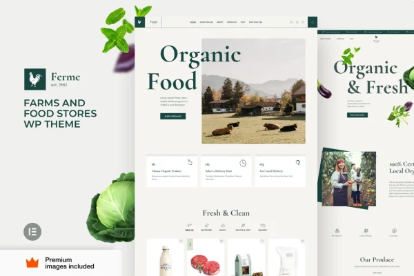 Ferme Theme farm and food store website preview
