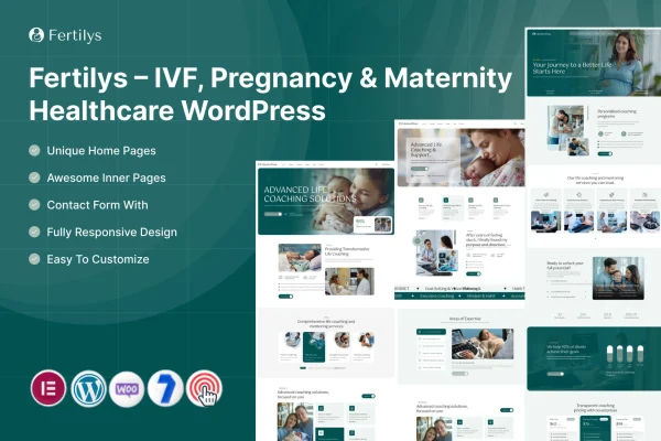 Fertilys IVF pregnancy and maternity WordPress theme preview