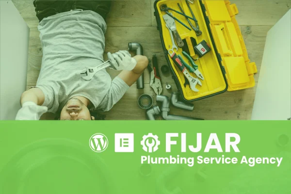 Fijar plumbing service Elementor template kit preview