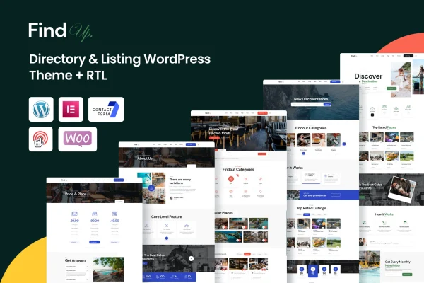 Findup directory and listing WordPress theme preview