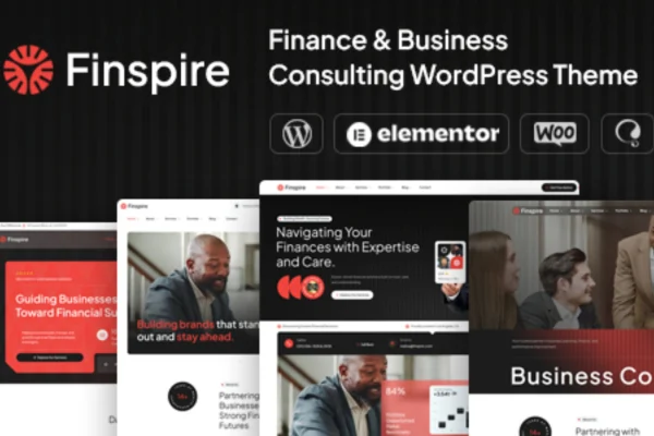 Finspire finance and business WordPress theme preview