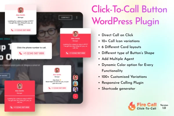 Fire Call click-to-call button plugin banner