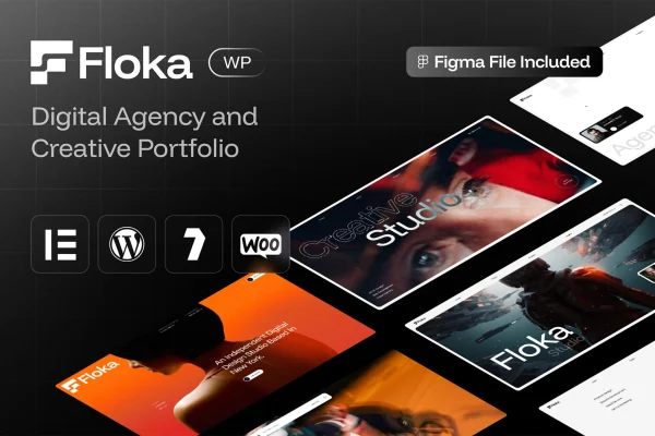 Floka digital agency and portfolio WordPress theme preview