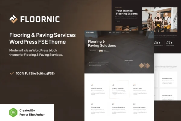 Floornic flooring and paving services WordPress theme preview