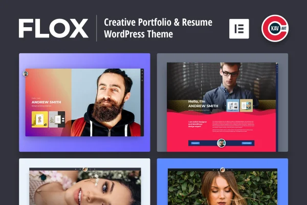 FLOX personal portfolio and resume WordPress theme preview