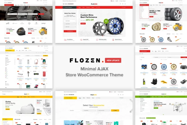 Flozen Theme car accessories WooCommerce store demo preview