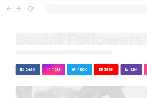Foller social followers bar plugin banner for WordPress
