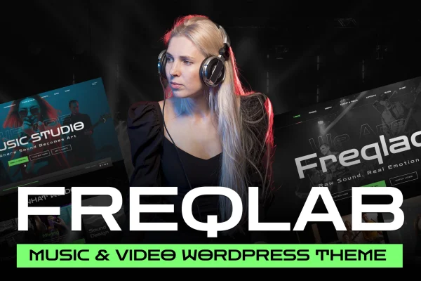 Freqlab music and video WordPress theme preview