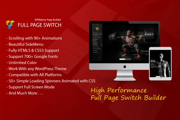 FullPage Switch addon for WPBakery Page Builder banner