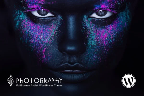 FullScreen Artist photography WordPress theme preview with a full-screen image layout