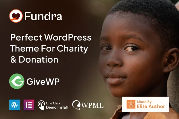 Fundra fundraising and donation WordPress theme preview