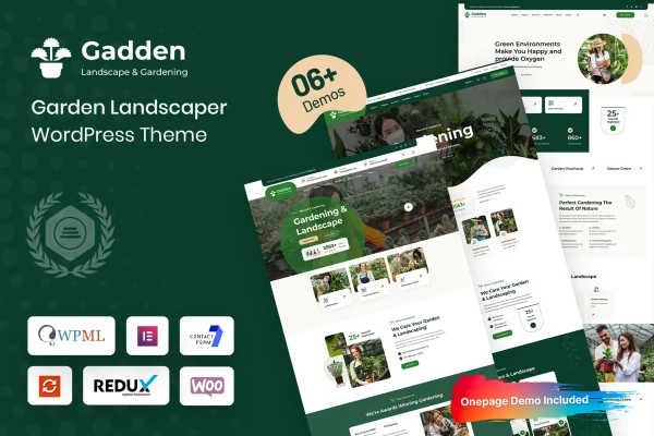 Gadden garden landscaper WordPress theme preview
