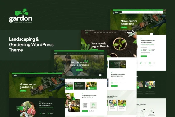 Gardon landscaping and gardening WordPress theme preview