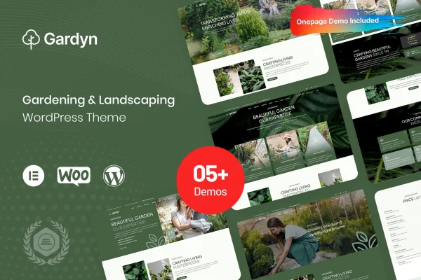 Gardyn gardening and landscaping WordPress theme preview