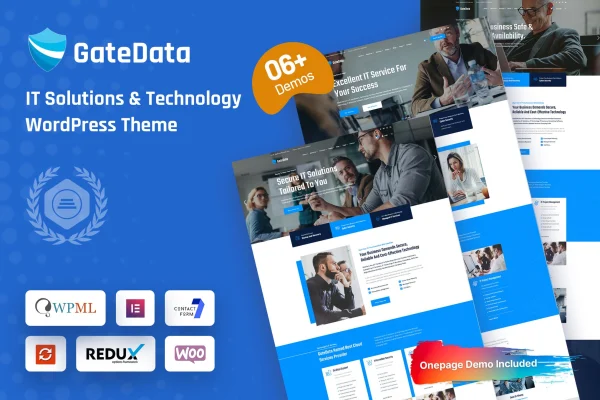 GateData IT solutions and technology WordPress theme preview
