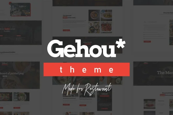 Gehou restaurant and cafe WordPress theme preview