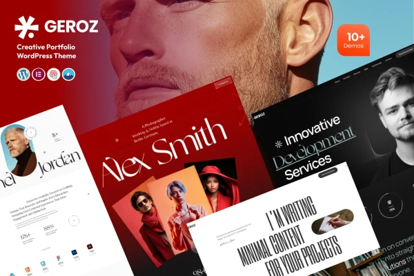 Geroz creative portfolio and digital agency WordPress theme preview